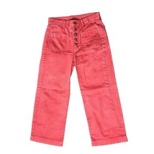 American Eagle Wide Leg Crop Jeans Women’s 2 Short High Rise Retro Cotton